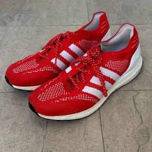 Men's Red Knit Adidas Ultraboost Size 10